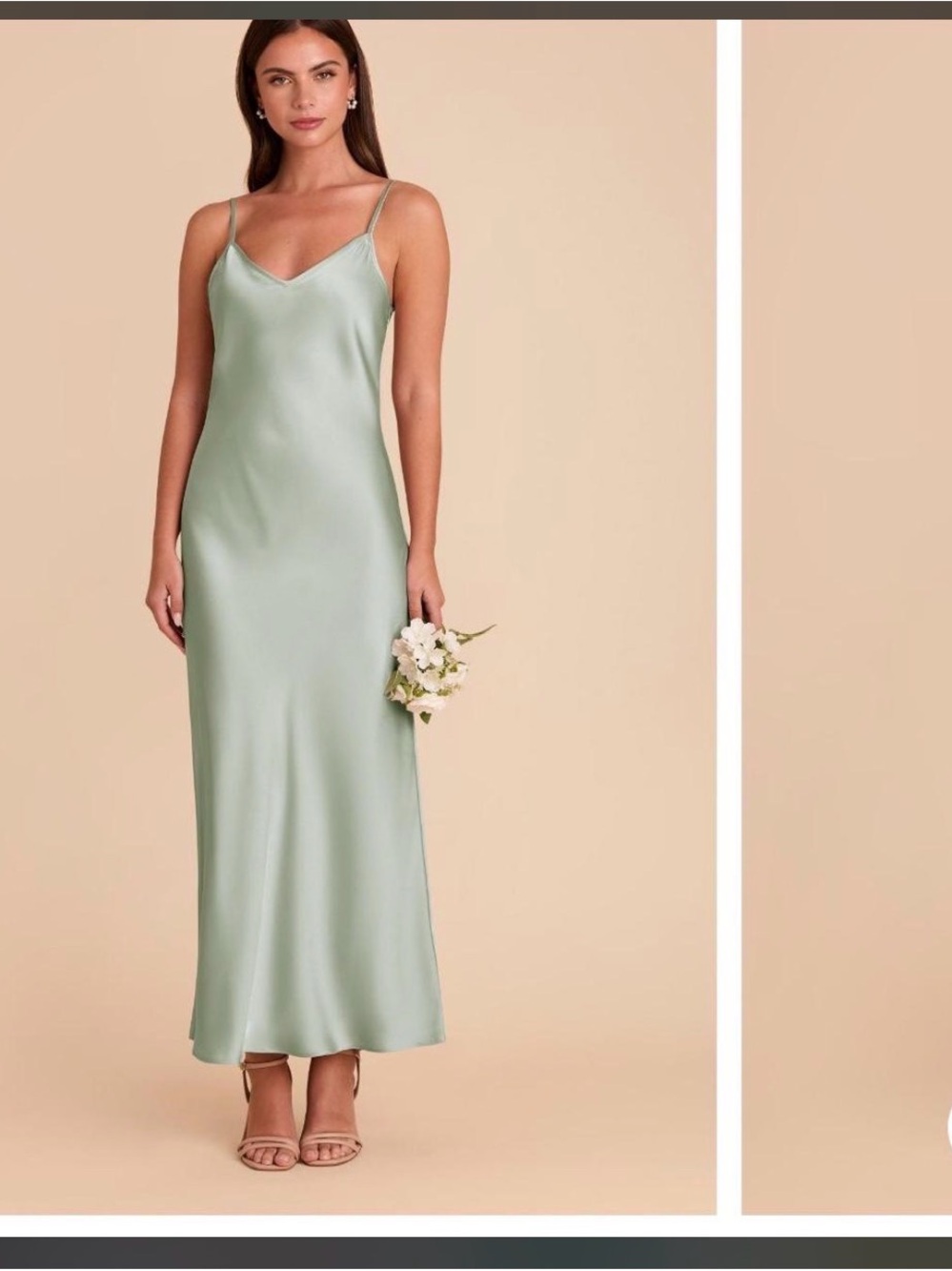 Alice dress. Birdy Grey Satin Slip Maxi Dress in Sage